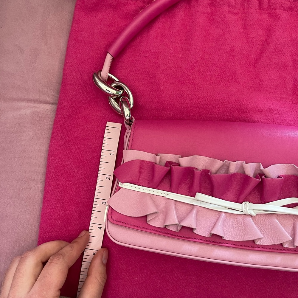 Escada Pink Ruffles Shoulder Bag - Picture 15 of 15